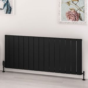 Eastbrook Withington Matt Black Aluminium Designer Radiator 600 x 1420mm