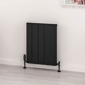 Eastbrook Withington Matt Black Aluminium Designer Radiator 600 x 470mm