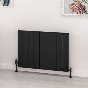 Eastbrook Withington Matt Black Aluminium Designer Radiator 600 x 850mm