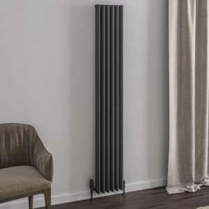 Eastbrook Witney Matt Anthracite Aluminium Designer Radiator 1800 x 280mm