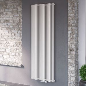 Eucotherm Corus Tube White Single Panel Steel Designer Radiator 1800 x 300mm