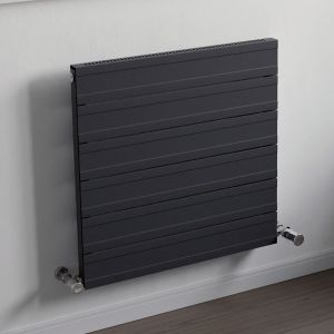 Eucotherm Deimos Textured Anthracite Single Panel Aluminium Designer Radiator 603 x 600mm