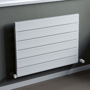 Eucotherm Deimos Textured White Single Panel Aluminium Designer Radiator 603 x 800mm