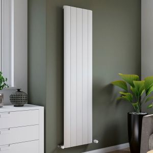 Eucotherm Eris Textured White Single Panel Aluminium Designer Radiator 1800 x 470mm