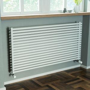 Eucotherm Gaja Duo Tube White Double Panel Steel Designer Radiator 610 x 1400mm