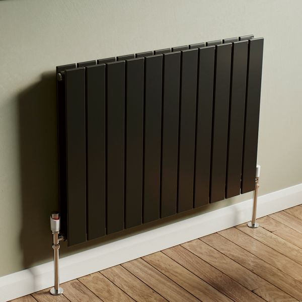 Eucotherm Mars Duo Flat Anthracite Double Panel Steel Designer Radiator 600 x 1420mm