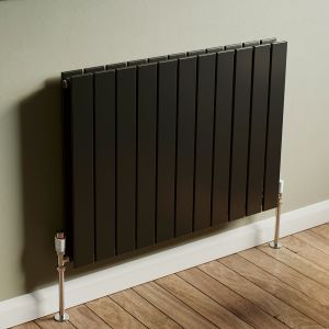 Eucotherm Mars Duo Flat Anthracite Double Panel Steel Designer Radiator 600 x 820mm