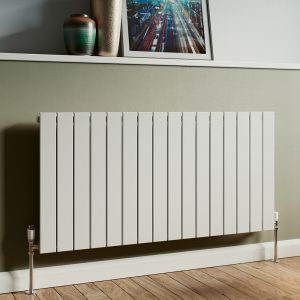 Eucotherm Mars Flat White Single Panel Steel Designer Radiator 600 x 595mm