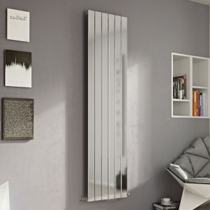 Eucotherm Mars Flat Chrome Single Panel Steel Designer Radiator 1800 x 480mm