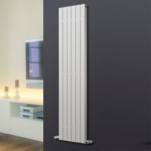 Eucotherm Mars Deluxe Flat White Single Panel Steel Designer Radiator 1500 x 445mm