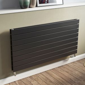 Eucotherm Mars Duo Flat Anthracite Double Panel Steel Designer Radiator 670 x 1800mm