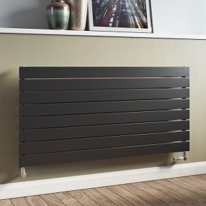 Eucotherm Mars Flat Anthracite Single Panel Steel Designer Radiator 595 x 1800mm