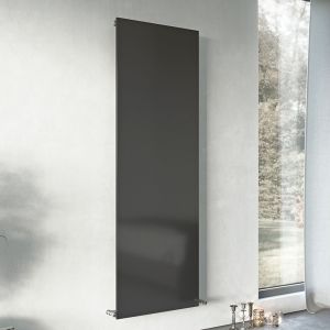 Eucotherm Mars Plus Flat Anthracite Single Panel Steel Designer Radiator 1500 x 450mm