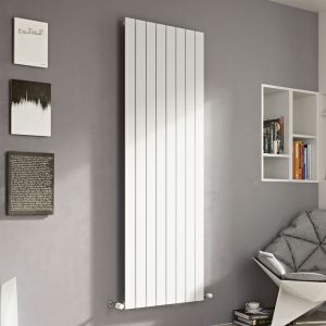 Eucotherm Mars Flat White Single Panel Steel Designer Radiator 1500 x 595mm