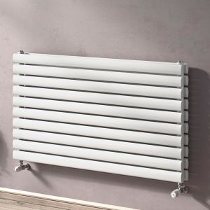 Eucotherm Nova Duo Tube White Double Panel Steel Designer Radiator 410 x 1200mm