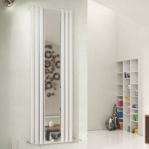 Eucotherm Nova Duo Mirror White Double Panel Steel Designer Radiator 1800 x 584mm