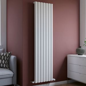 Eucotherm Orion Textured White Single Panel Aluminium Designer Radiator 1800 x 485mm