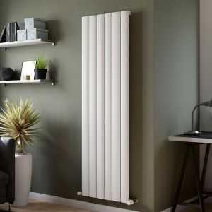 Eucotherm Saturn Textured White Single Panel Aluminium Designer Radiator 1800 x 565mm