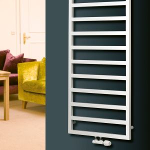 Eucotherm Sidus White Designer Towel Rail 1470 x 600mm