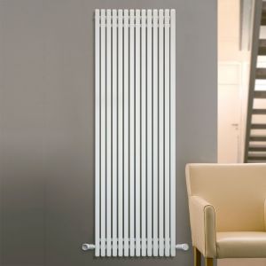 Eucotherm Supra Square Tube White Single Panel Steel Designer Radiator 1800 x 550mm