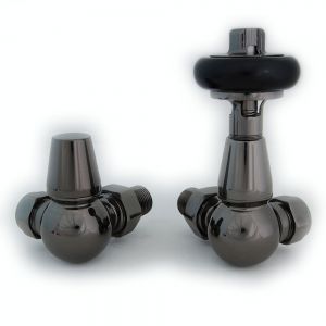 Paladin Belgravia Black Nickel Corner Thermostatic Radiator Valves