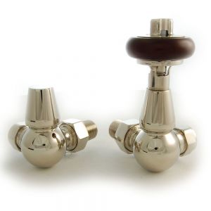 Paladin Belgravia Polished Nickel Corner Thermostatic Radiator Valves