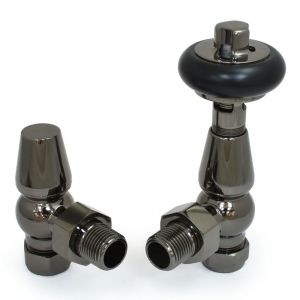 Paladin Belgravia Black Nickel Angled Thermostatic Radiator Valves