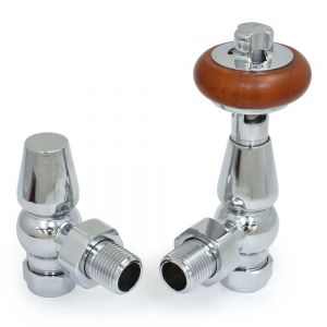 Paladin Belgravia Chrome Angled Thermostatic Radiator Valves