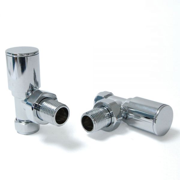 Paladin Chelsea Chrome Angled Manual Radiator Valves