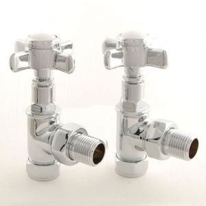 Paladin Lambeth Chrome Angled Manual Radiator Valves