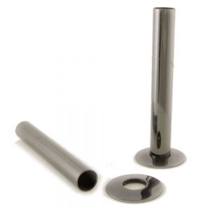 Paladin Black Nickel Pipe Covers with Sleeves and Bezels 130mm