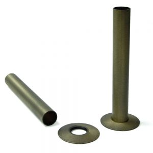 Paladin Old English Brass Pipe Covers with Sleeves and Bezels 130mm