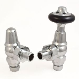 Paladin Sandringham Chrome Angled Manual Radiator Valves