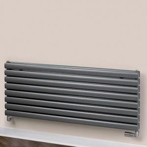 Rads 2 Rails Finsbury Anthracite Double Panel Steel Designer Radiator 600 x 1200mm