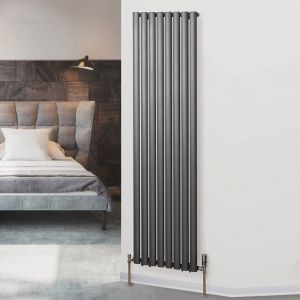 Rads 2 Rails Finsbury Anthracite Single Panel Steel Designer Radiator 1800 x 480mm