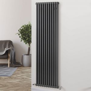 Rads 2 Rails Fitzrovia Anthracite 2 Column Radiator 1800 x 392mm