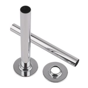 Rads 2 Rails Chrome Pipe Covers with Sleeves and Bezels 160mm