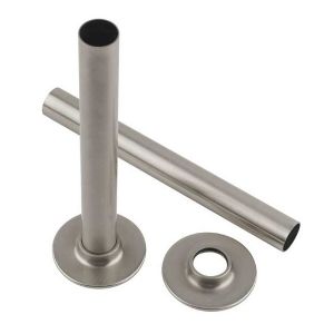 Rads 2 Rails Satin Pipe Covers with Sleeves and Bezels 160mm