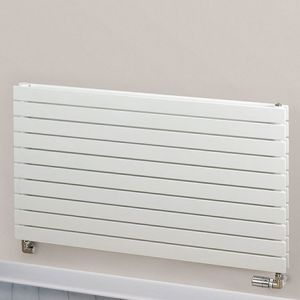 Rads 2 Rails Primrose White Single Panel Steel Designer Radiator 616 x 1000mm