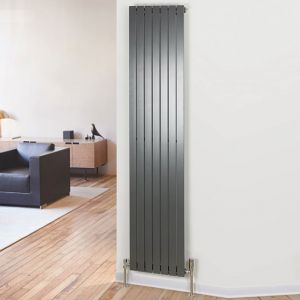 Rads 2 Rails Primrose Anthracite Double Panel Steel Designer Radiator 1800 x 448mm