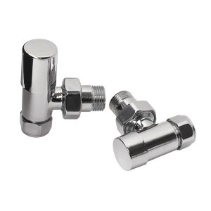 Rads 2 Rails Studio Chrome Angled Manual Radiator Valves