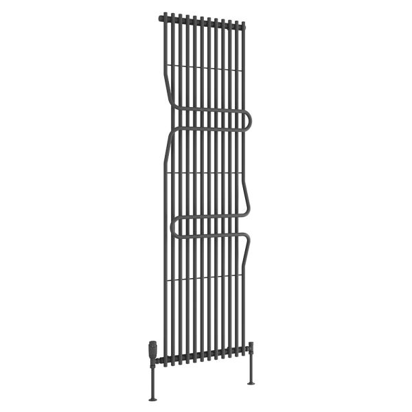 Reina Aletta Anthracite Designer Radiator 1800 x 500mm