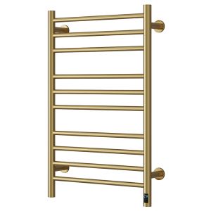 Reina Arnage Dry Brushed Brass Electric Towel Rail 800 x 500mm