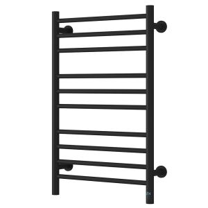 Reina Arnage Dry Matt Black Electric Towel Rail 800 x 500mm