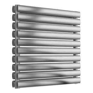 Reina Artena Brushed Stainless Steel Double Designer Radiator 590 x 600mm