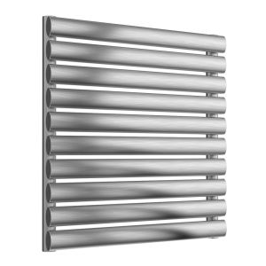 Reina Artena Brushed Stainless Steel Single Designer Radiator 590 x 600mm