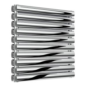 Reina Artena Polished Stainless Steel Double Designer Radiator 590 x 600mm