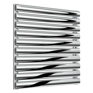 Reina Artena Polished Stainless Steel Single Designer Radiator 590 x 600mm