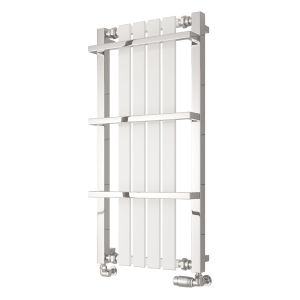 Reina Ashen White and Chrome Traditional Designer Towel Rail 1000 x 490mm