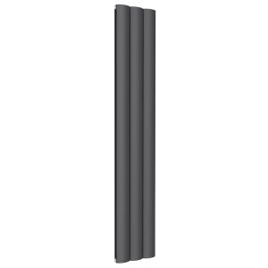 Reina Belva Anthracite Double Panel Designer Radiator 1800 x 308mm